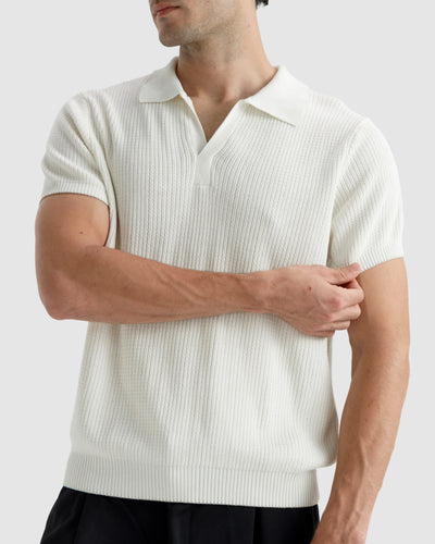 Textured Knit Polo