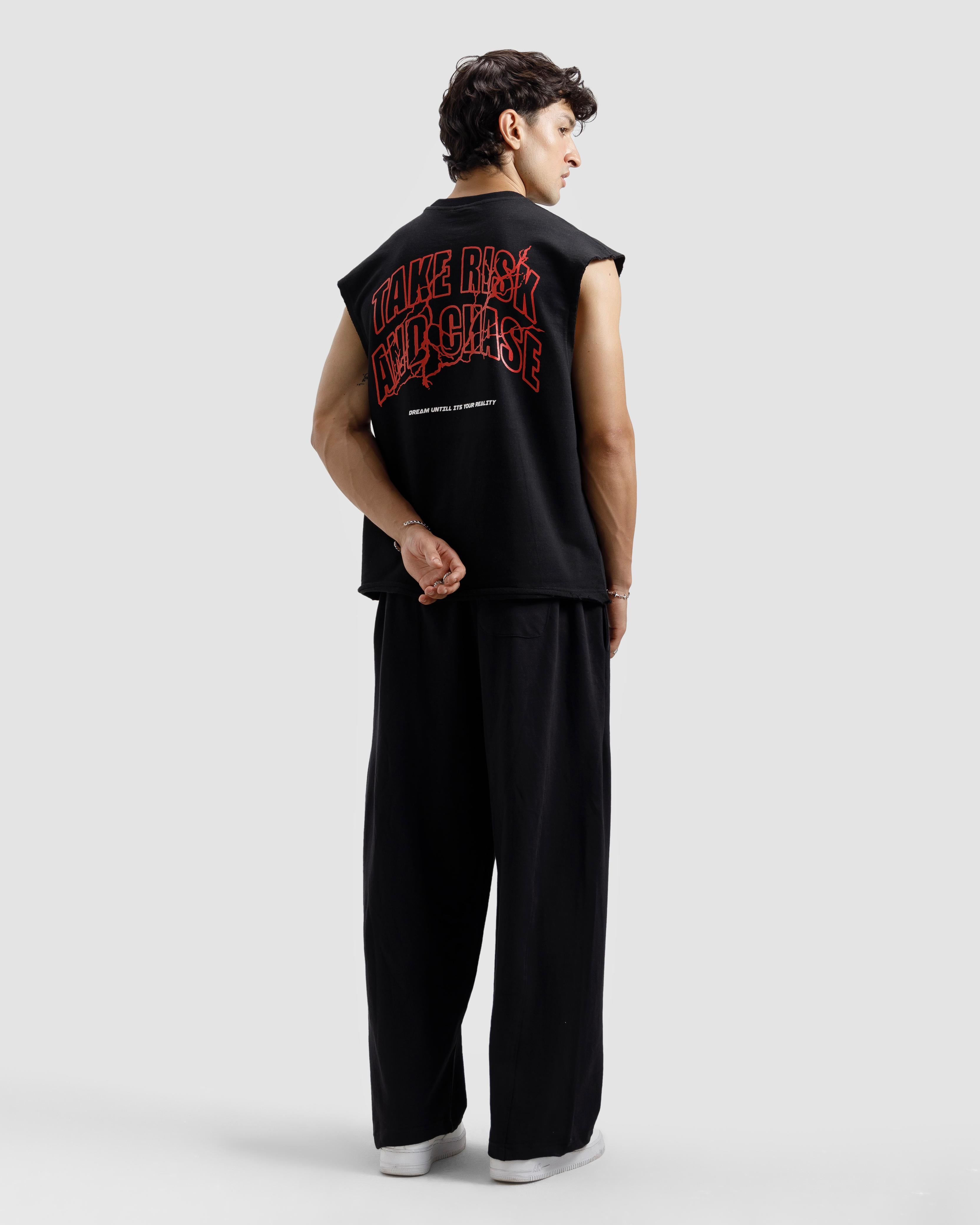 Sleeveless Take Risk And Chase Tshirt