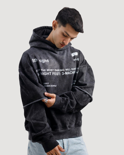 Washed Dual Sleeves Hoodie