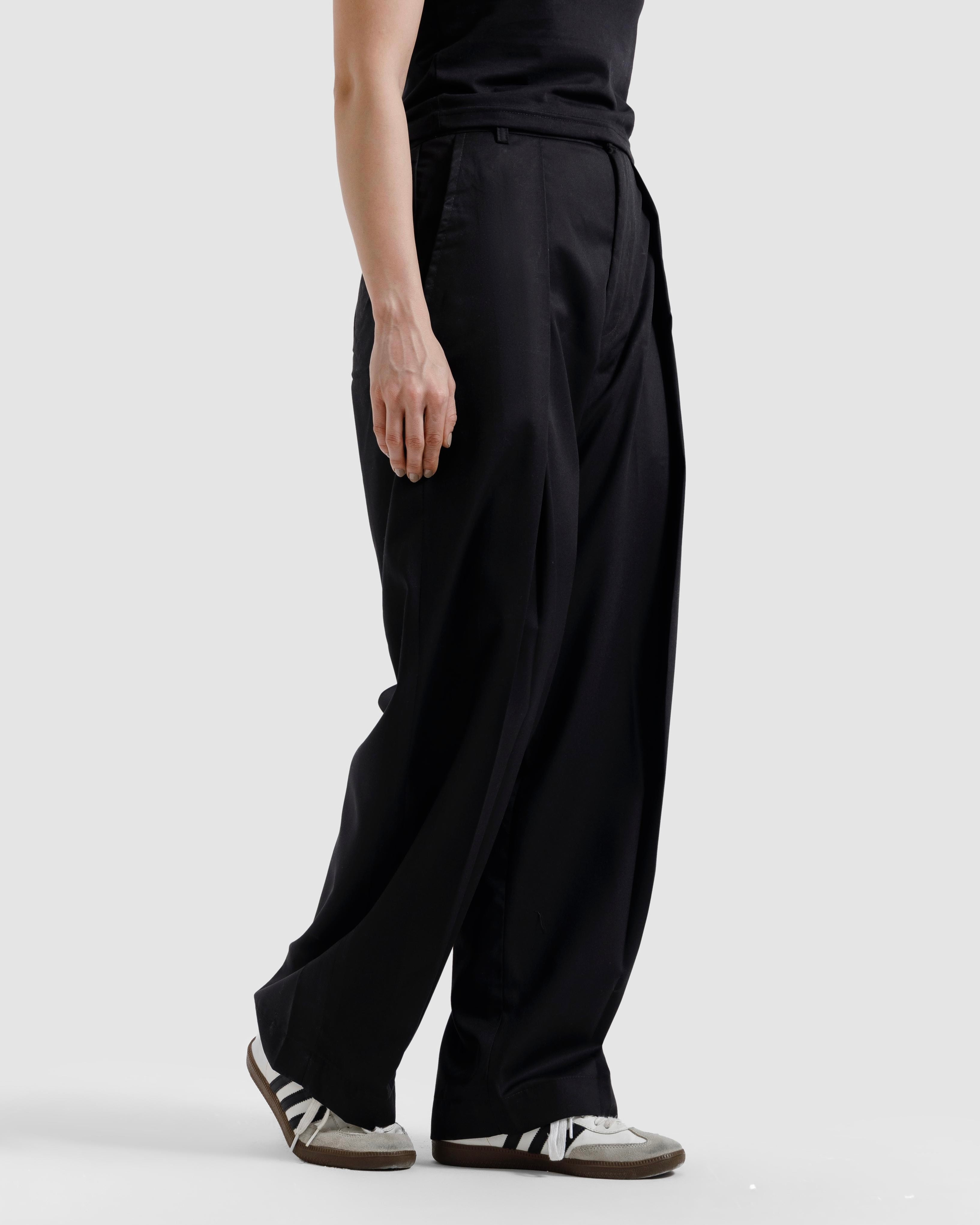 Tailored Pinstriped Pleated Pants