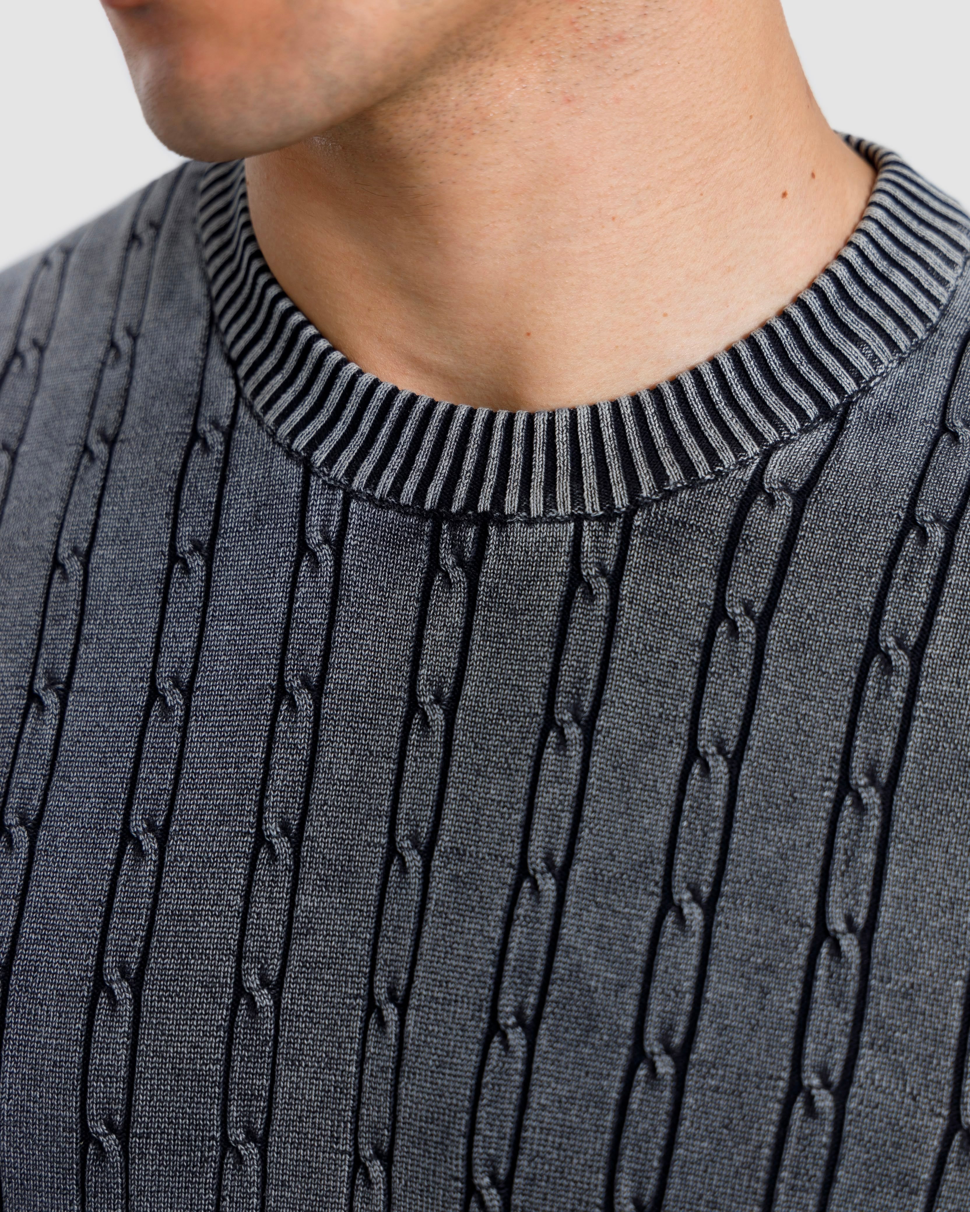 Washed Cable Knit Tshirt