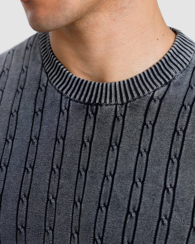 Washed Cable Knit Tshirt