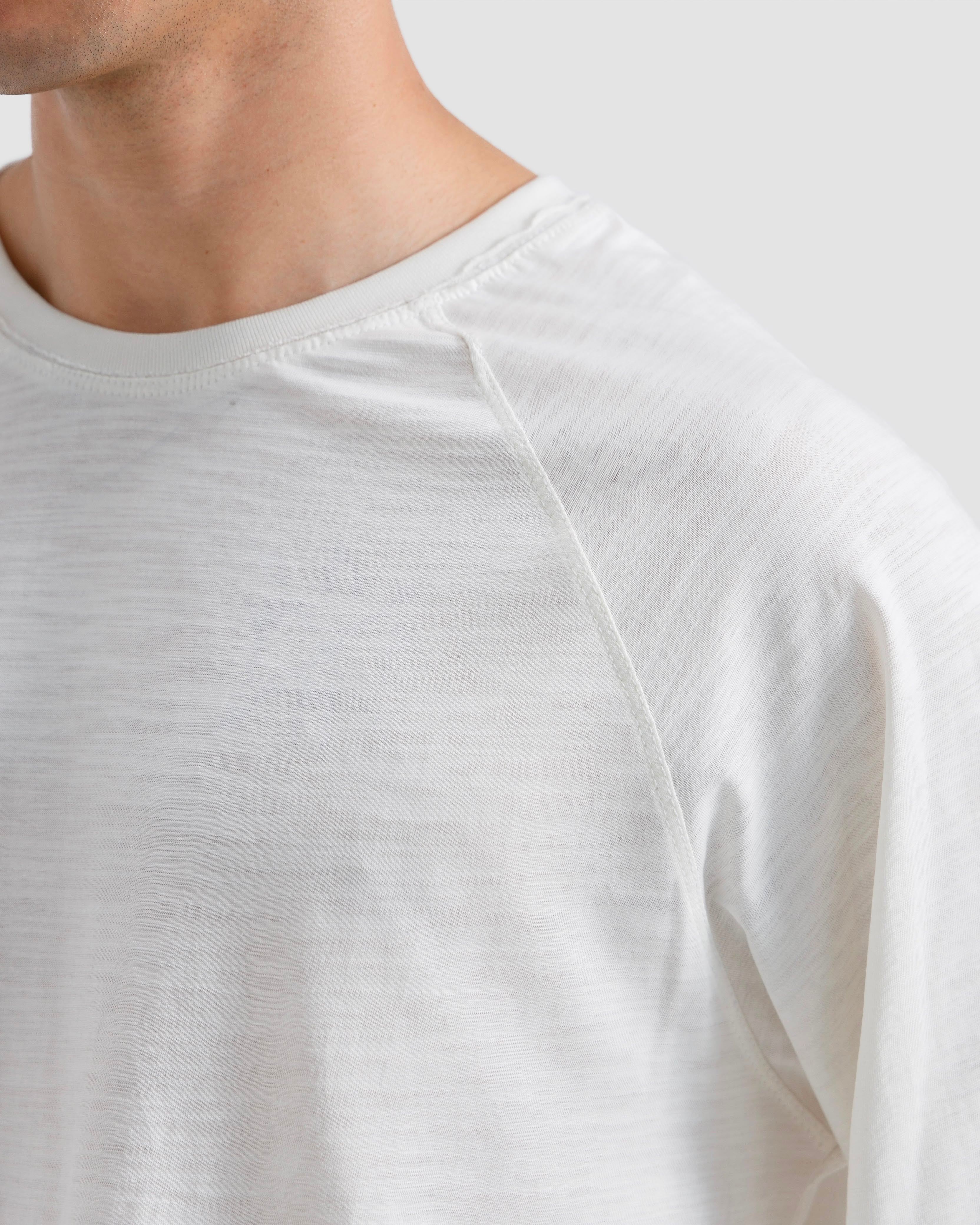 Washed Slub Textured Raglan T-Shirt