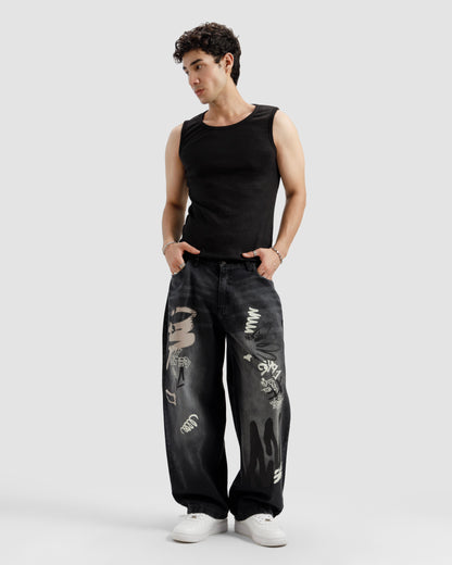 Graffiti Baggy Jeans