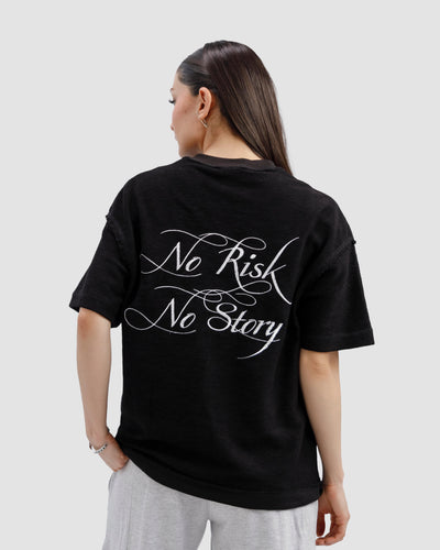 Reverse Detail No Risk No Story Tshirt