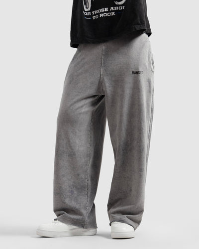 Washed Trousers With Raw Edges