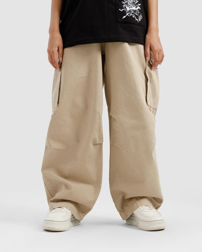 Washed Baggy Cargo Pants