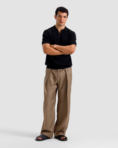 Textured Knit Polo