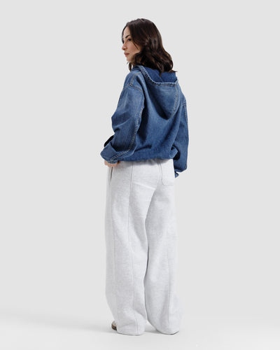 Washed Hooded Denim Jacket