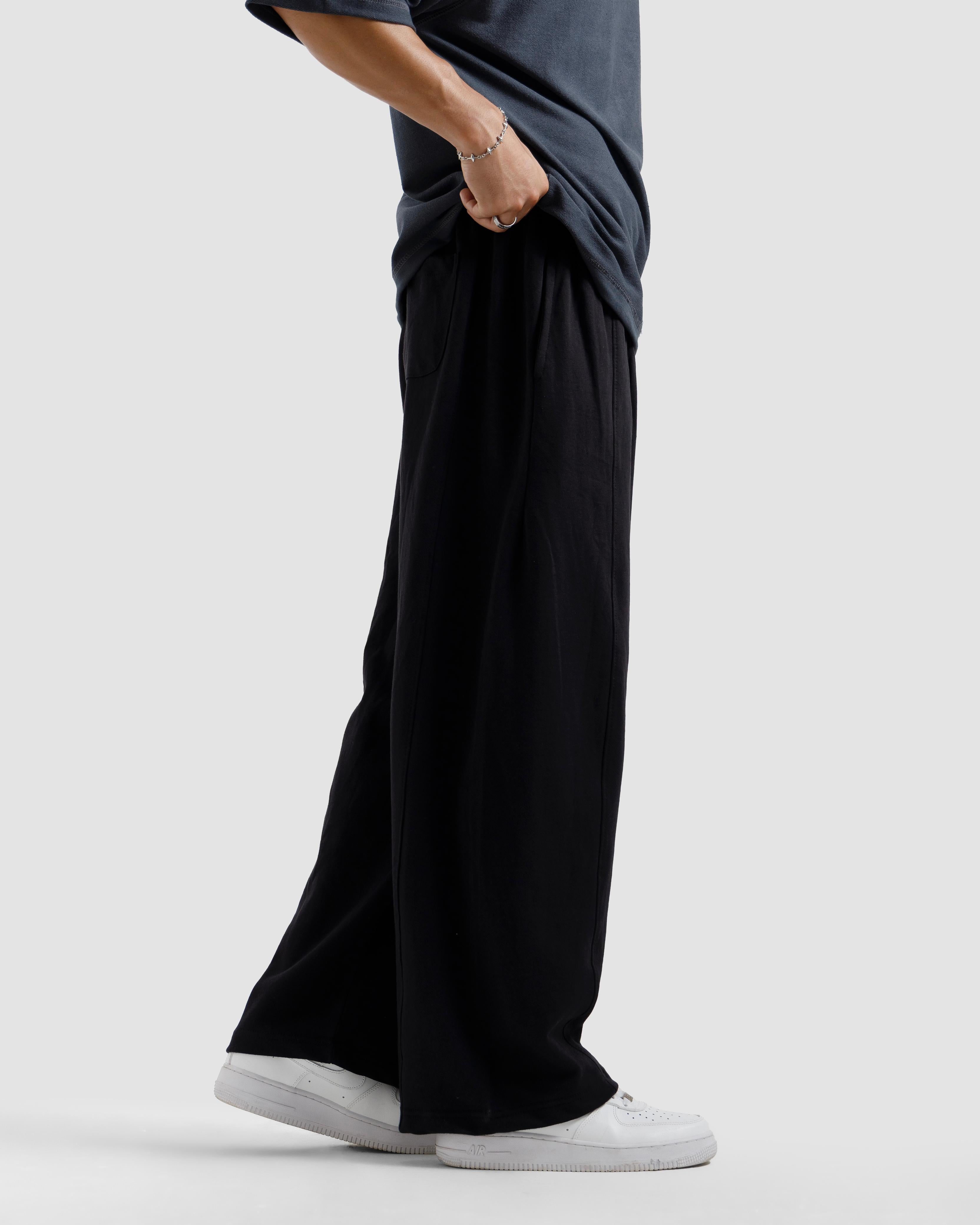 Straight-Leg Baggy Trousers