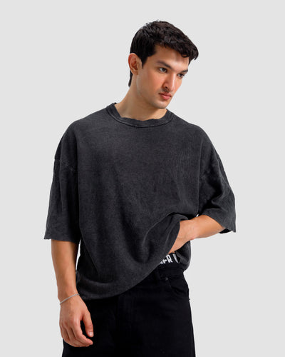 Washed Knit Shoulder Detail Essential Tshirt
