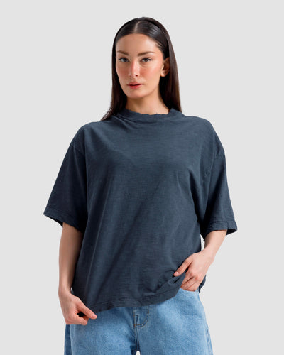 Slub Textured Washed T-Shirt