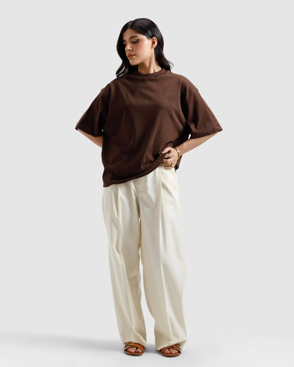 Boxy Seam Detail Basic Essential