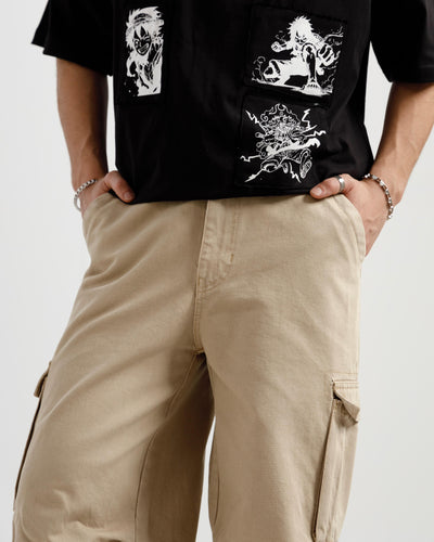 Washed Baggy Cargo Pants