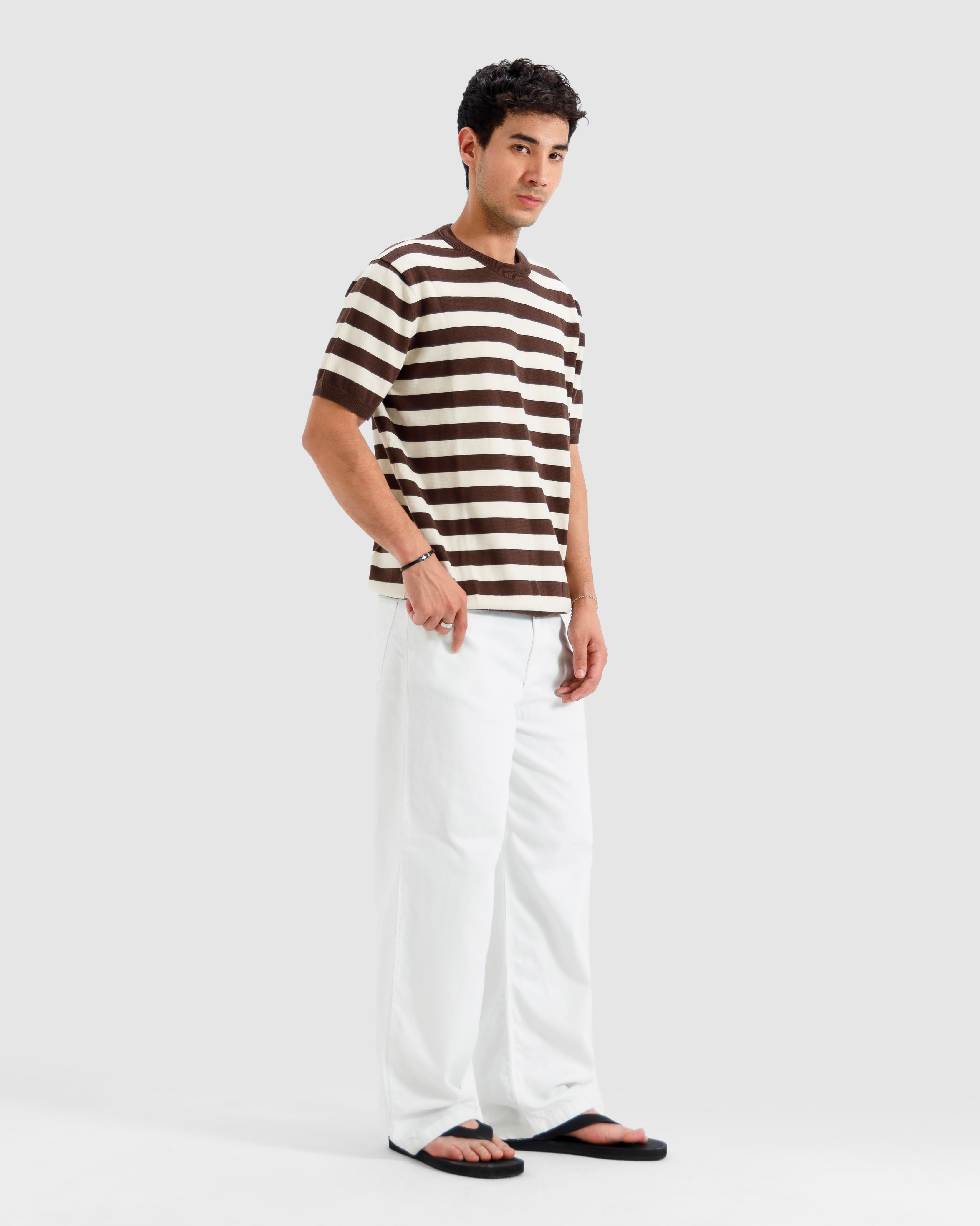 Striped Knit Basic Essential