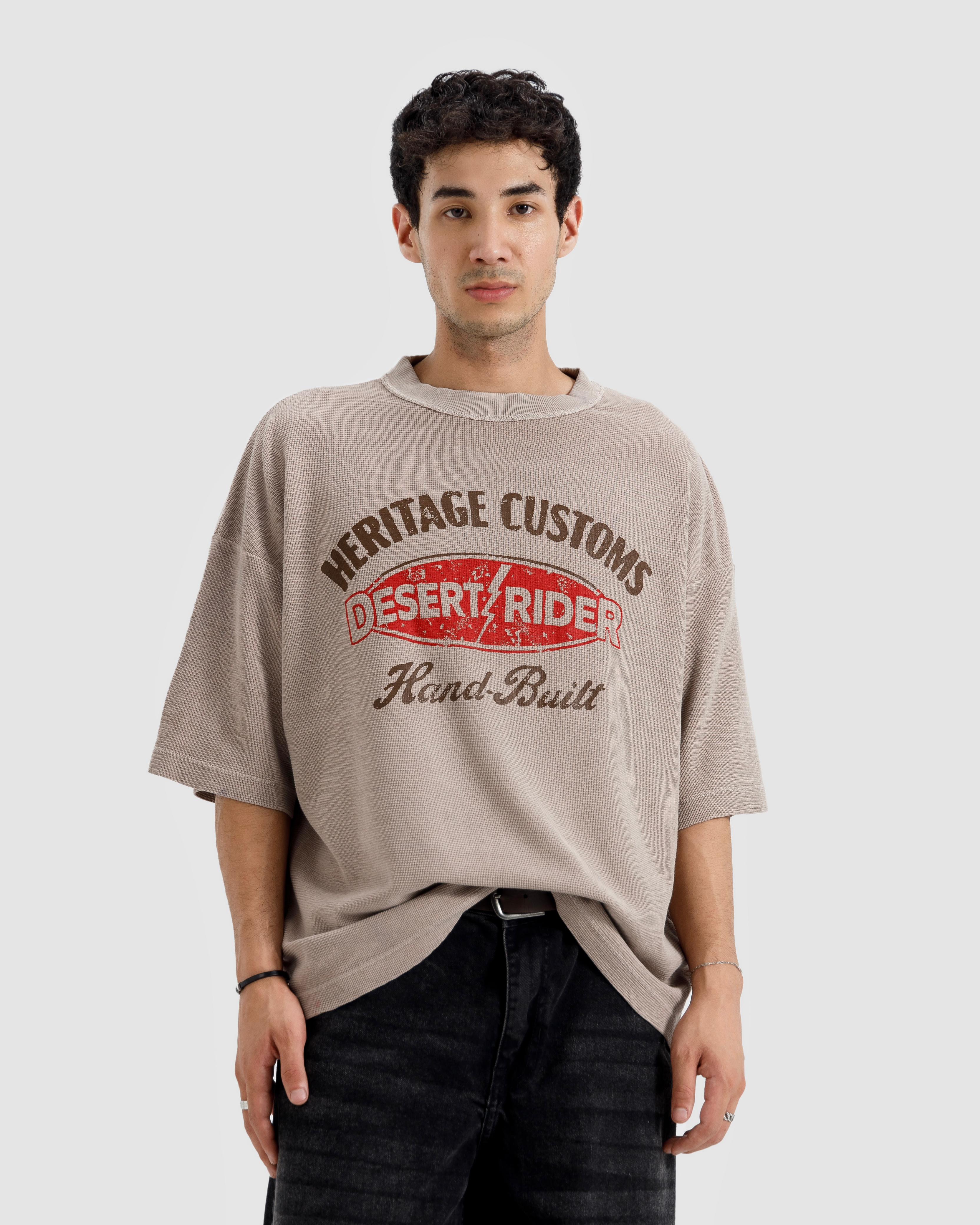 Washed Print Knit Tshirt