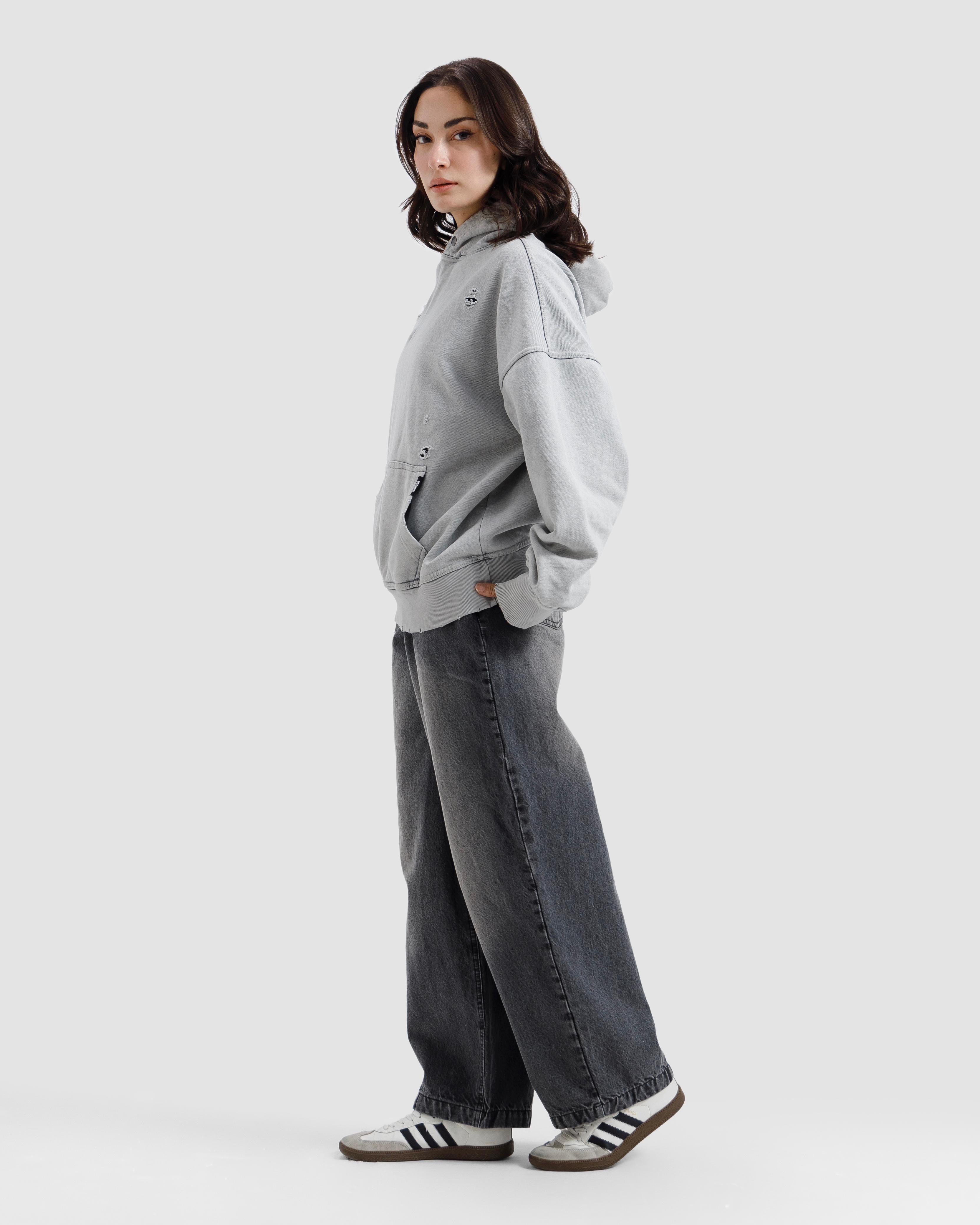 Distressed Washed Essential Hoodie