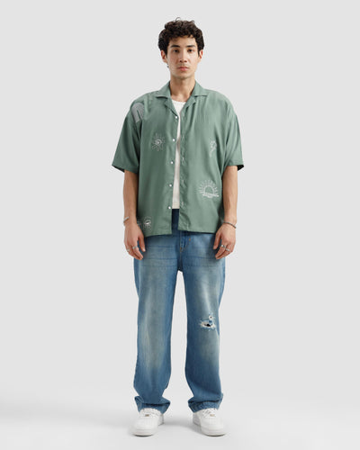 Embroidered Collar Shirt