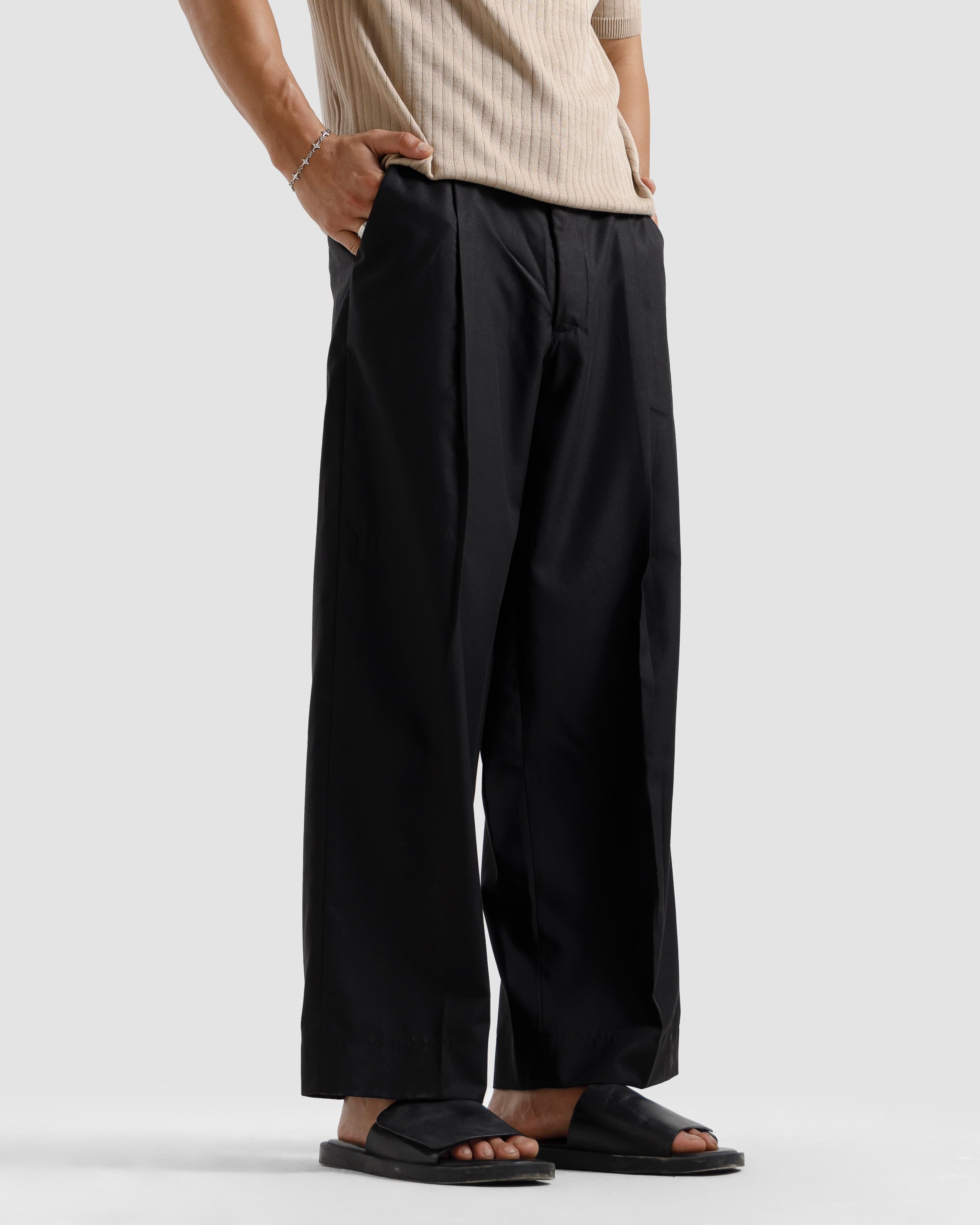 Tailored Wide Leg Pleated Pants