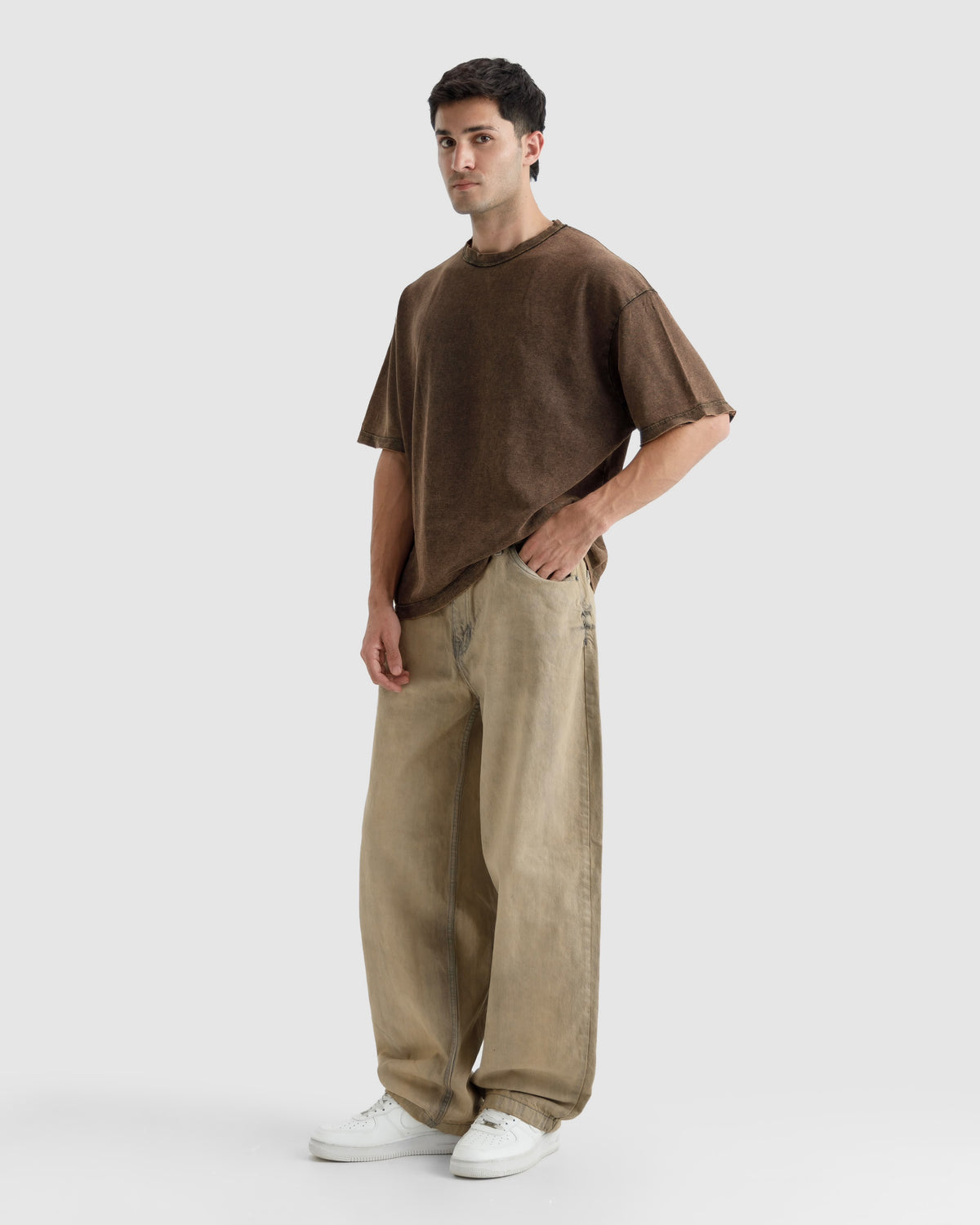 Washed Knit Basic Essential Tshirt