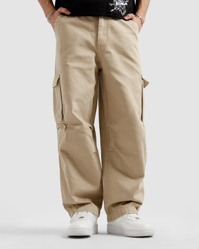 Washed Baggy Cargo Pants