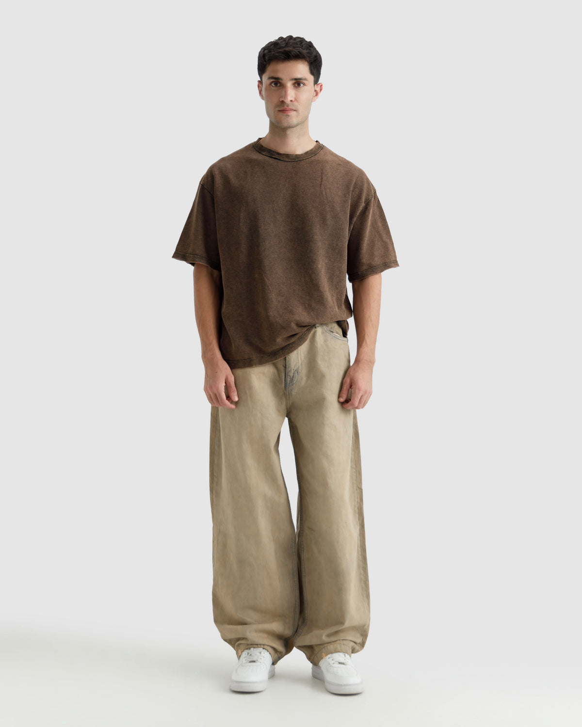 Washed Knit Basic Essential Tshirt