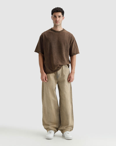 Washed Knit Basic Essential Tshirt