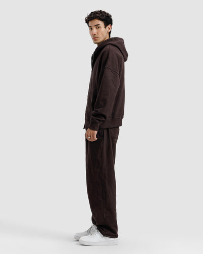 Washed Zipper Hoodie