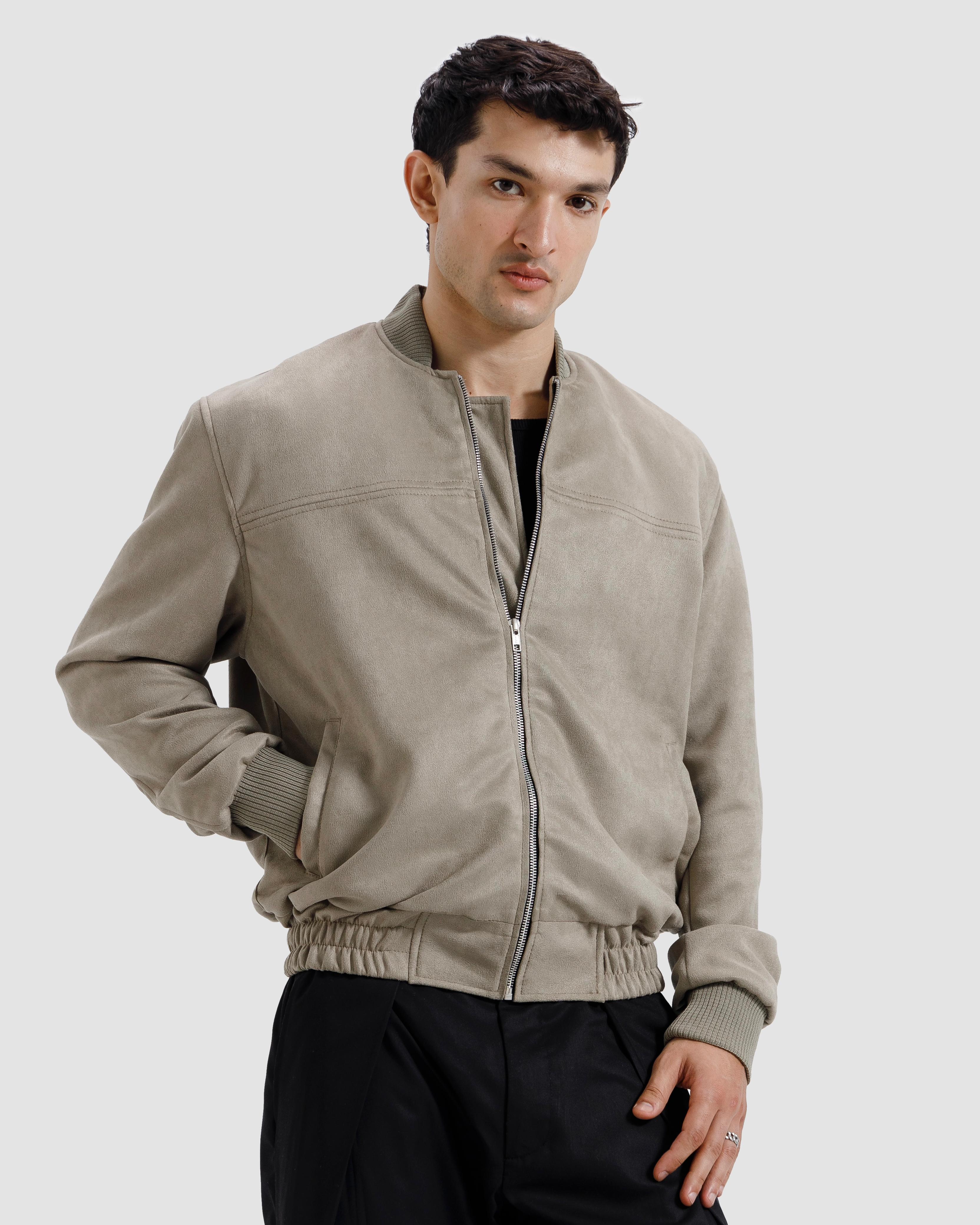 Suede Varsity Jacket