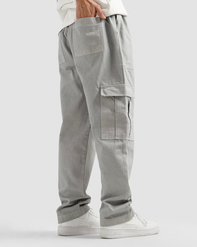 Washed Ash Grey Cargo Pants