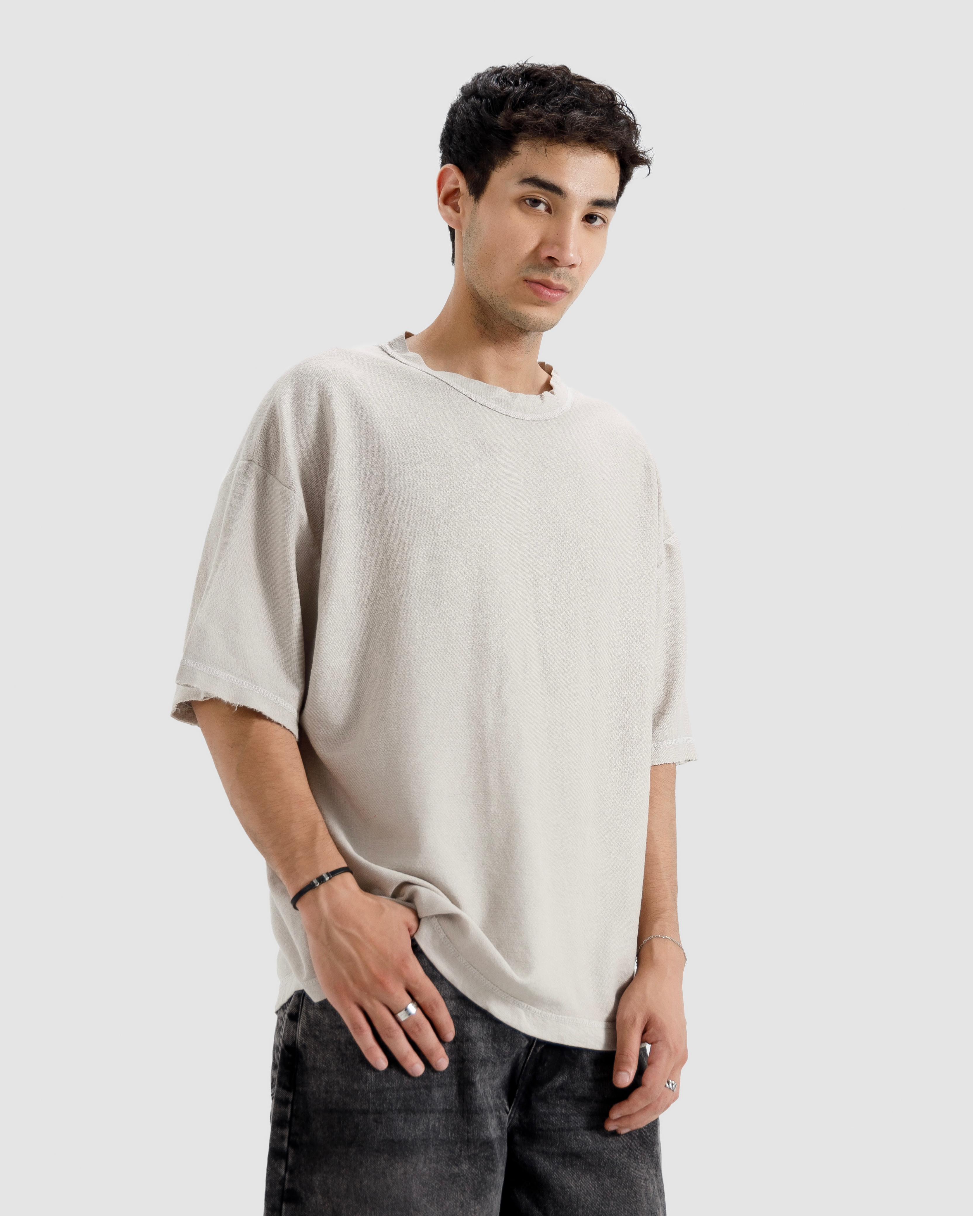 Washed Knit Basic Essential Tshirt