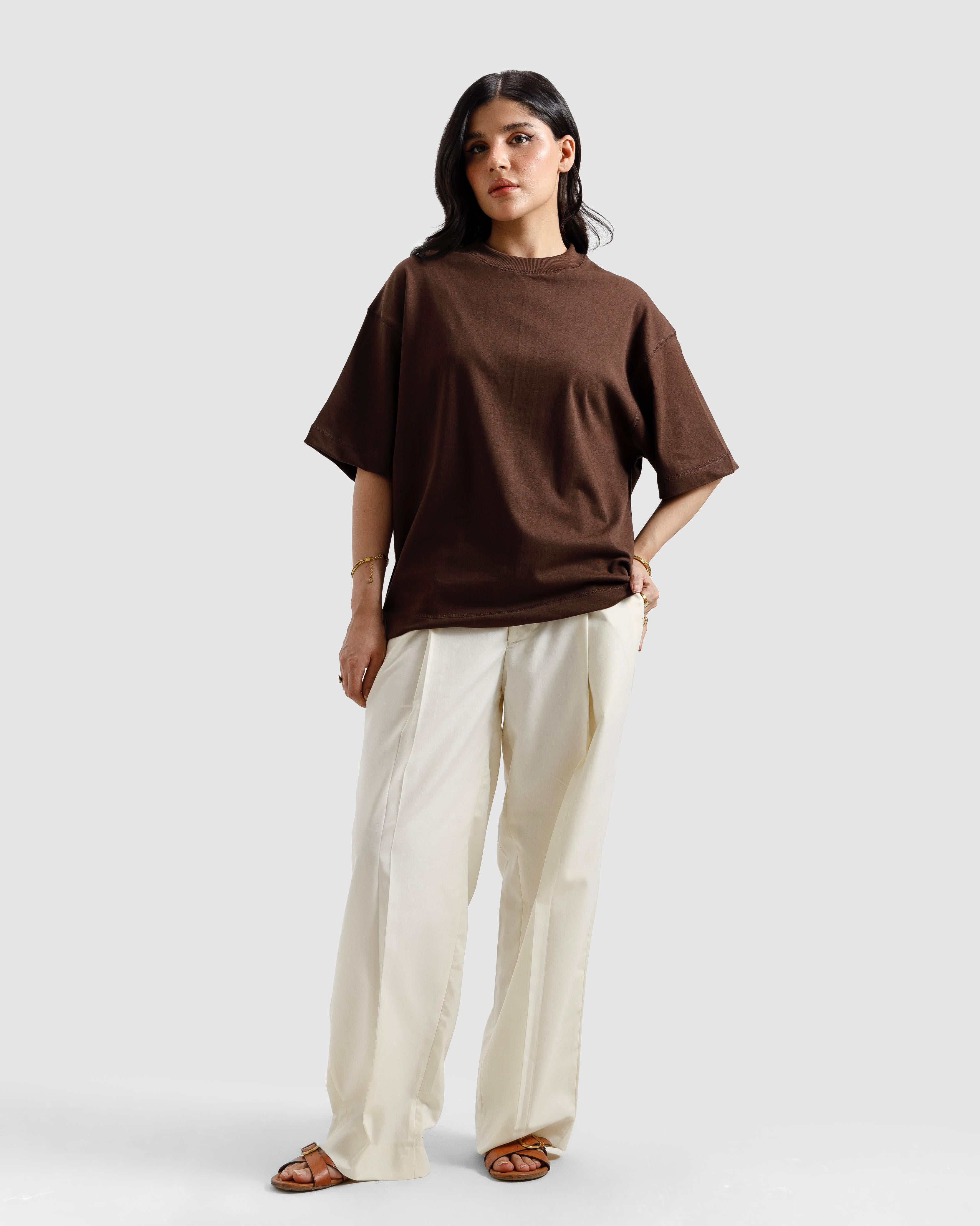 Boxy Seam Detail Basic Essential