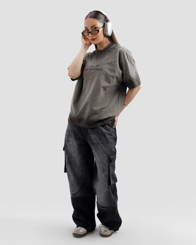 Washed All In On My Vision Distressed Tshirt