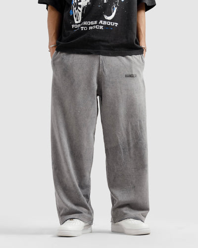 Washed Trousers With Raw Edges