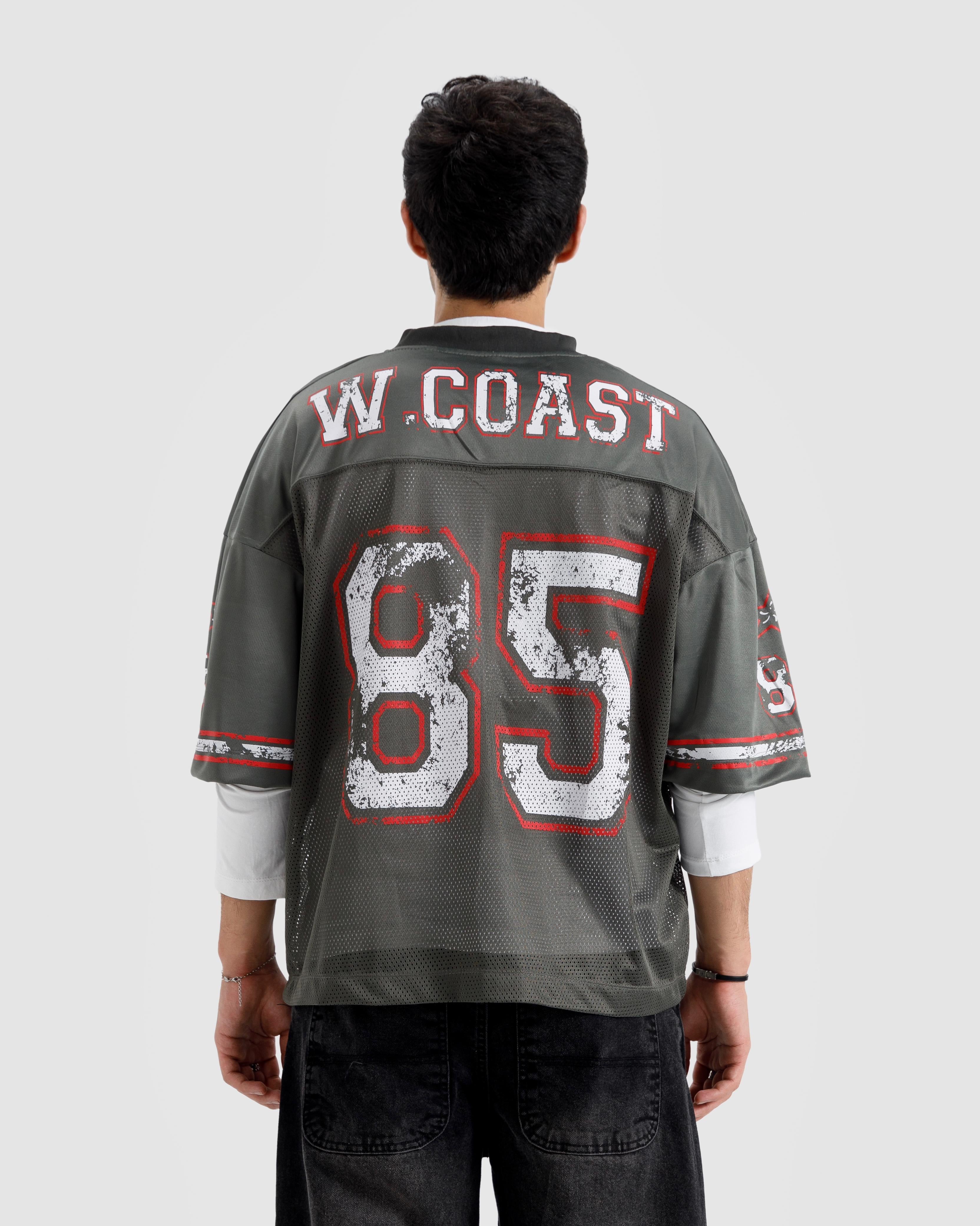 85 Varsity Print Mesh Tshirt
