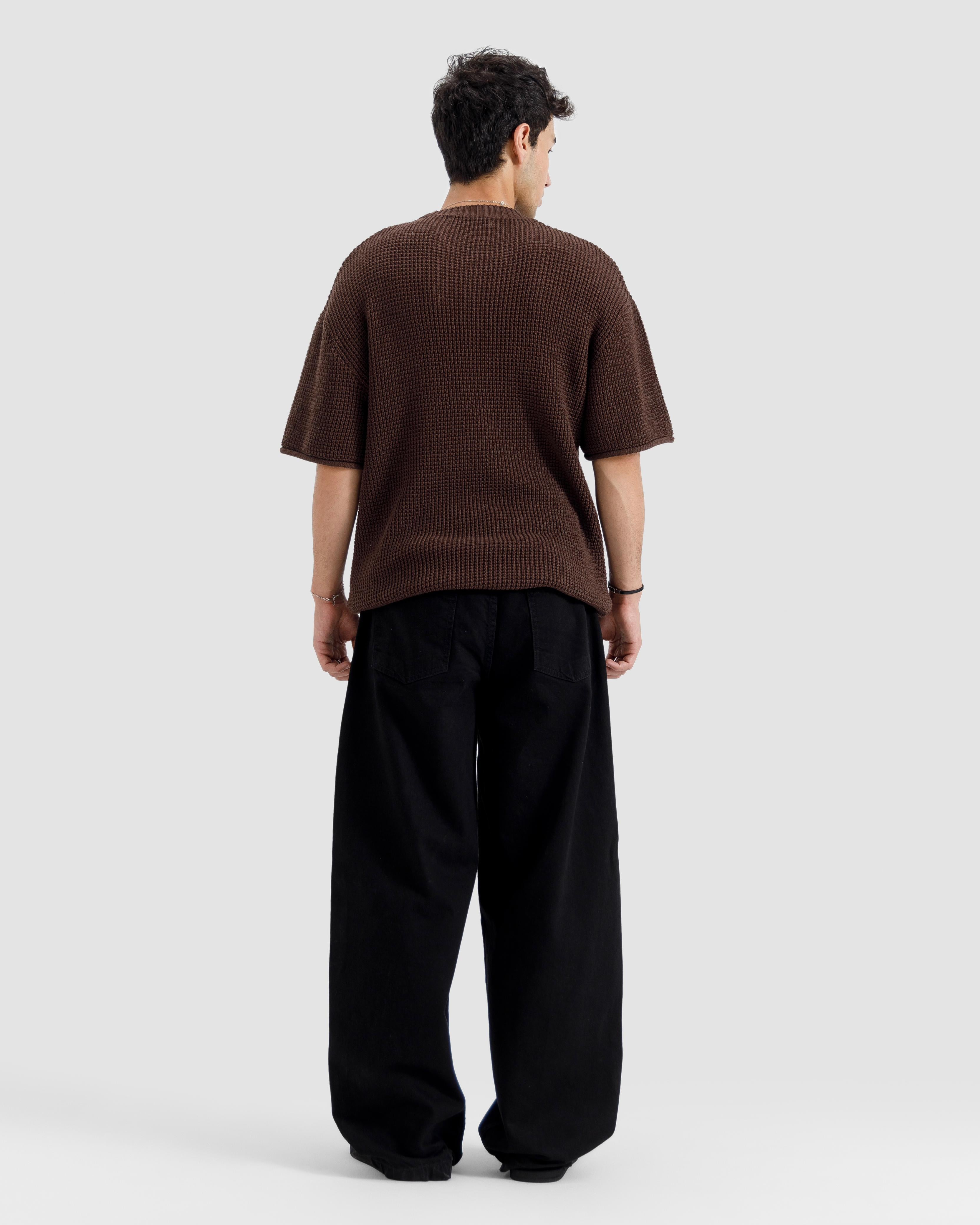 Relaxed Fit Textured Knit Tshirt
