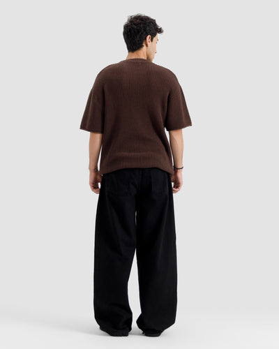 Relaxed Fit Textured Knit Tshirt