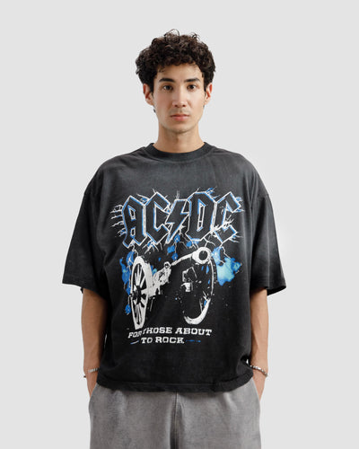 Washed Faded ACDC Tshirt