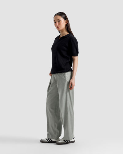 Vertical Textured Knit Polo
