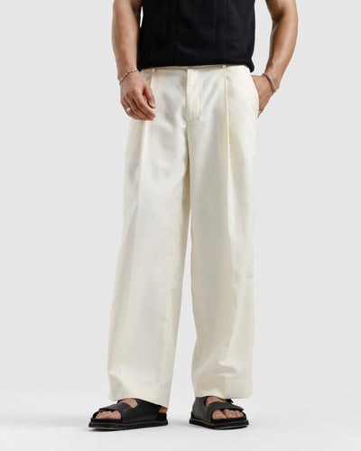 Tailored Wide Leg Pleated Pants