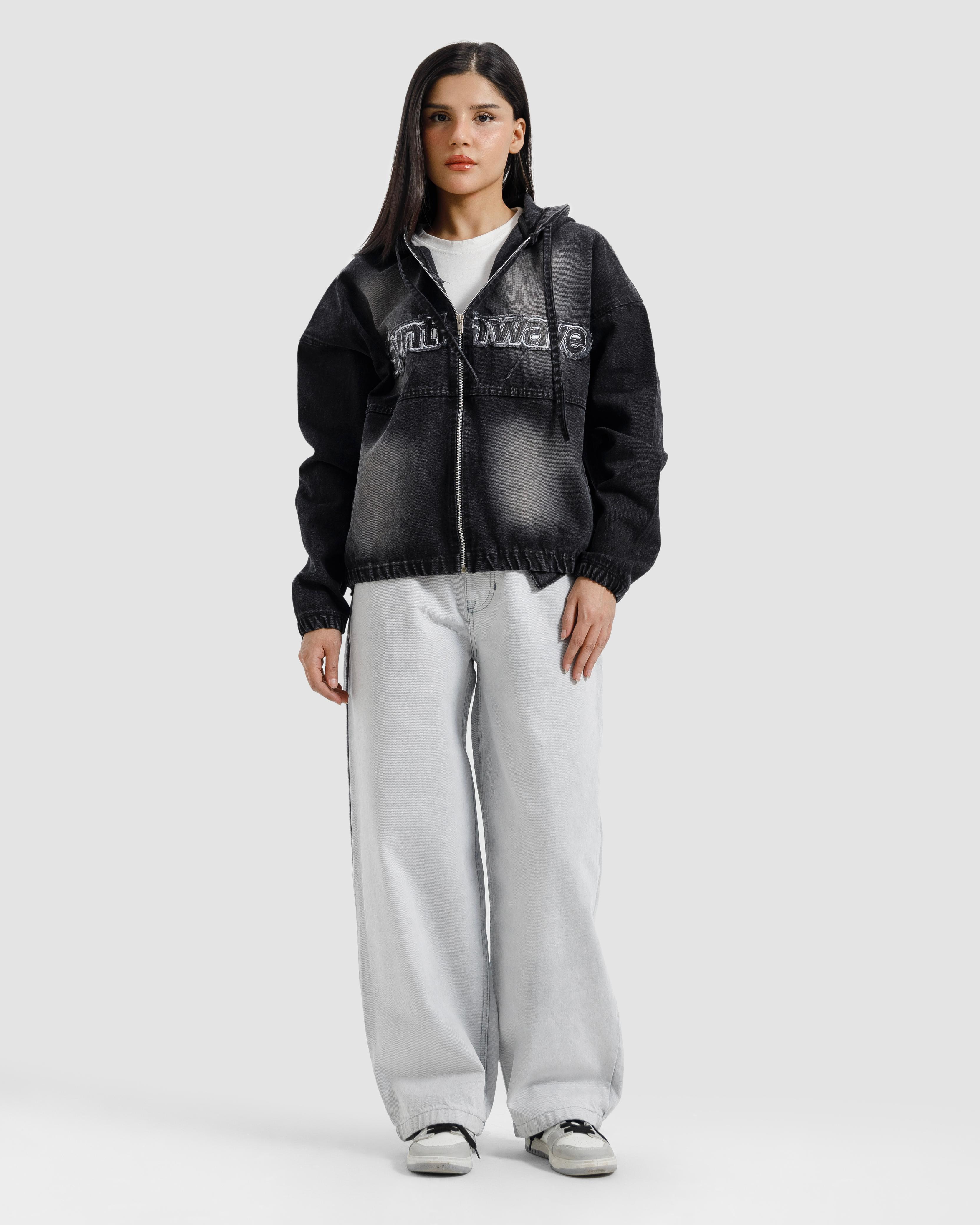 Washed Hooded Denim Jacket