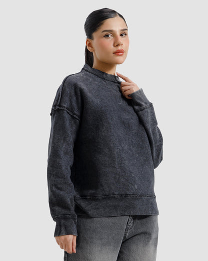 Raw Details Washed Boxy Sweatshirt