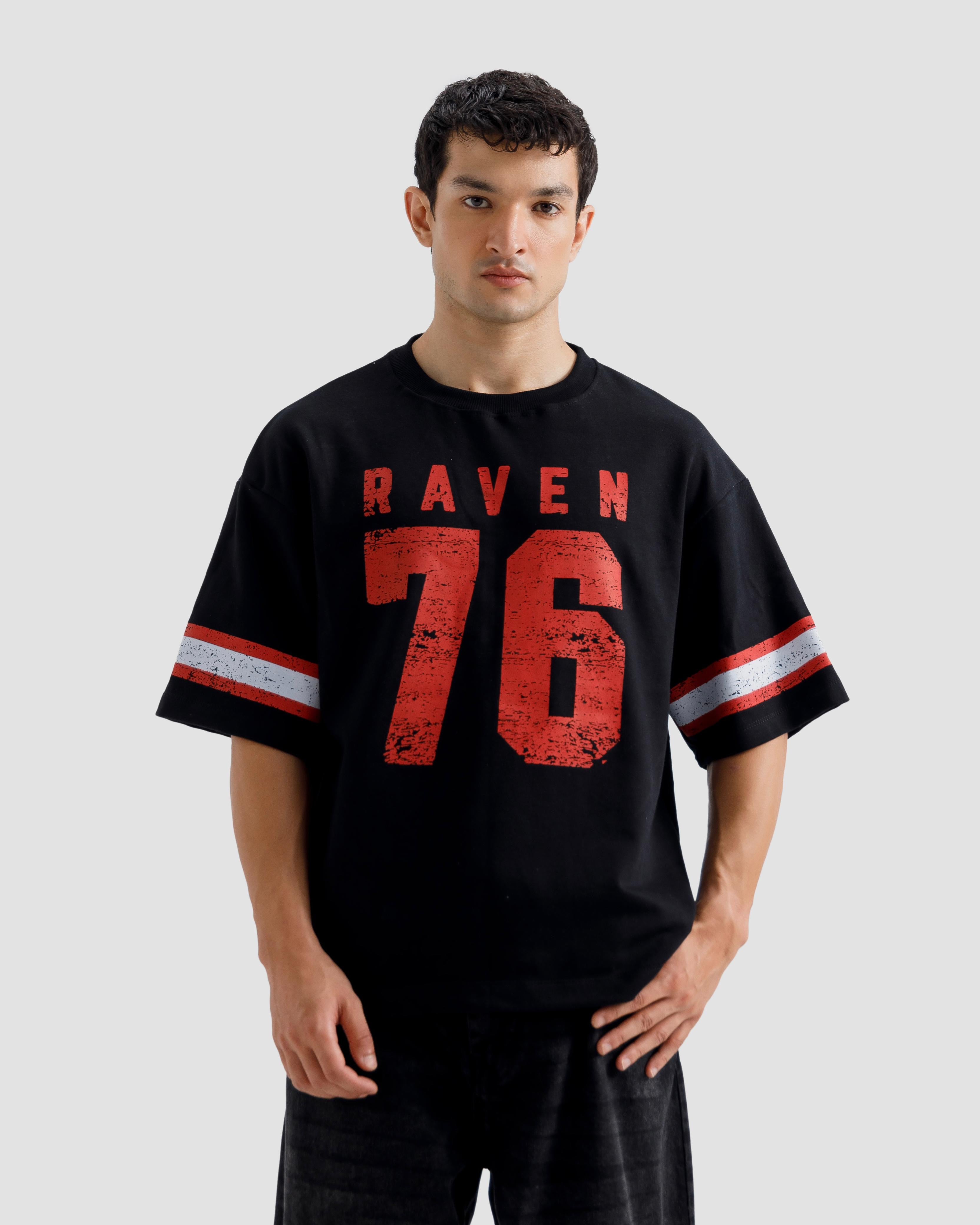 Textured Varsity Print Tshirt