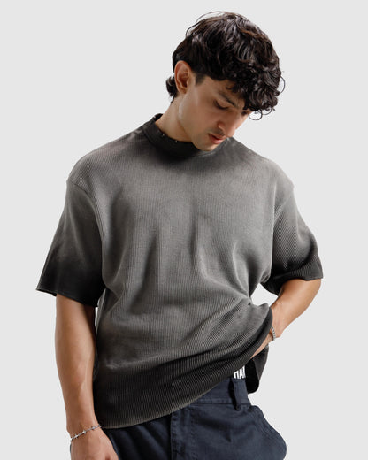Washed Waffle Knit Essential Tshirt