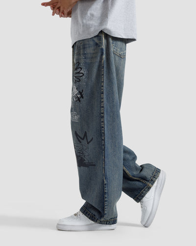 Graffiti Baggy Jeans