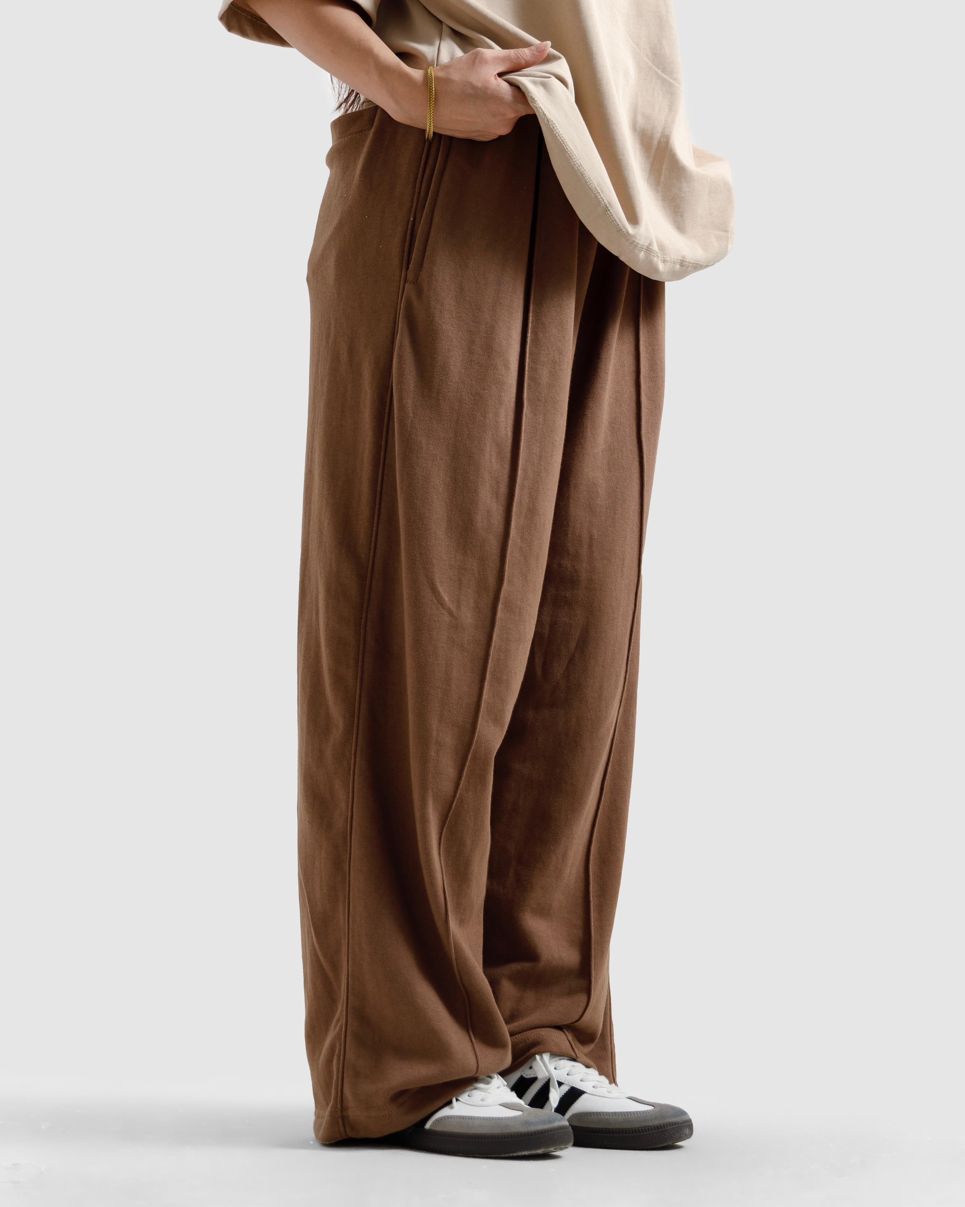 Straight-Leg Pleated Baggy Trousers