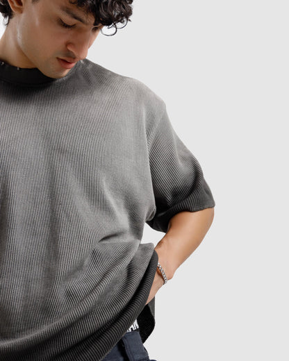 Washed Waffle Knit Essential Tshirt