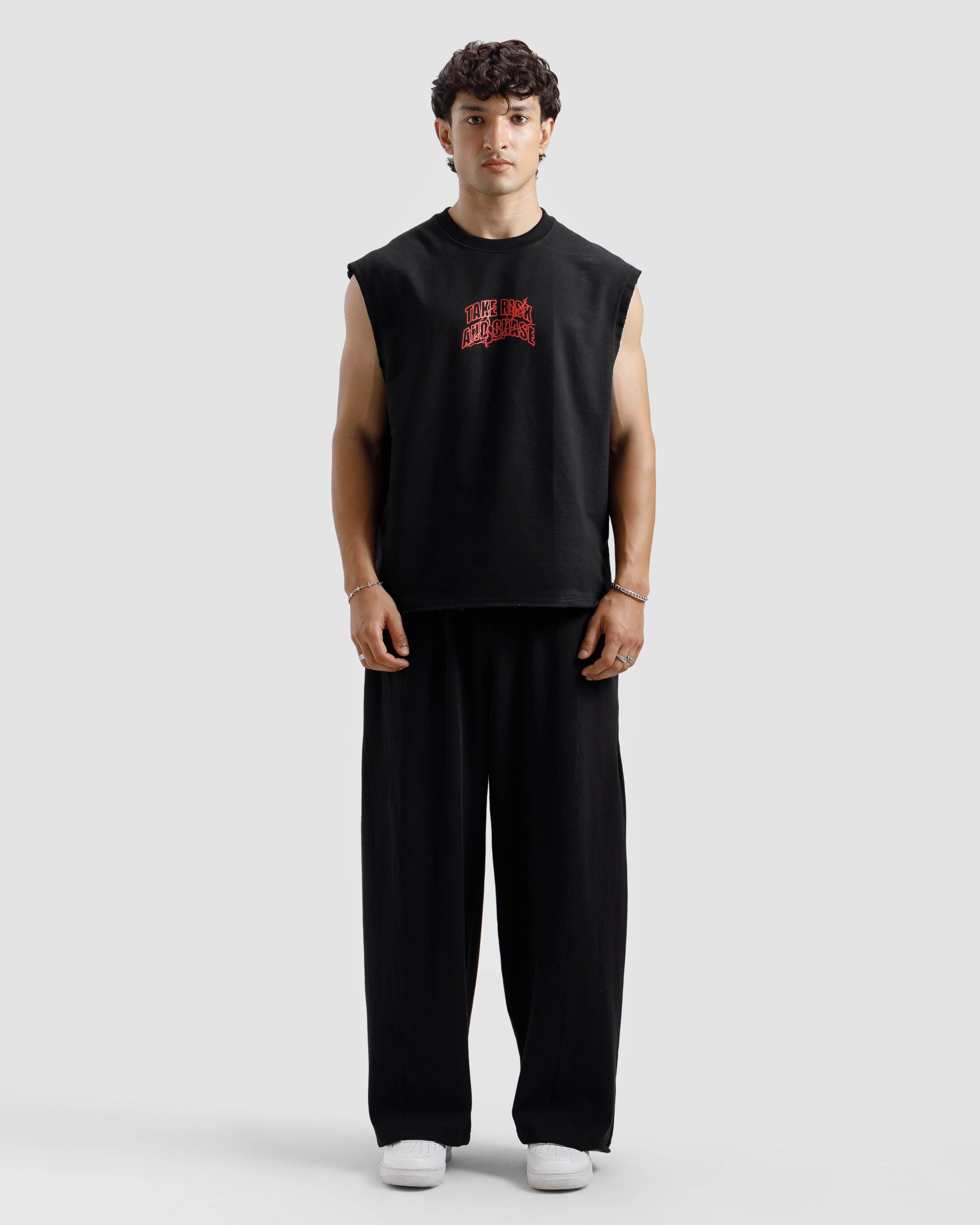 Sleeveless Take Risk And Chase Tshirt