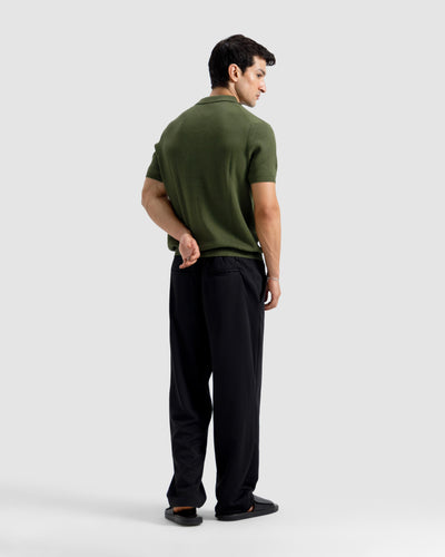 Textured Knit Polo