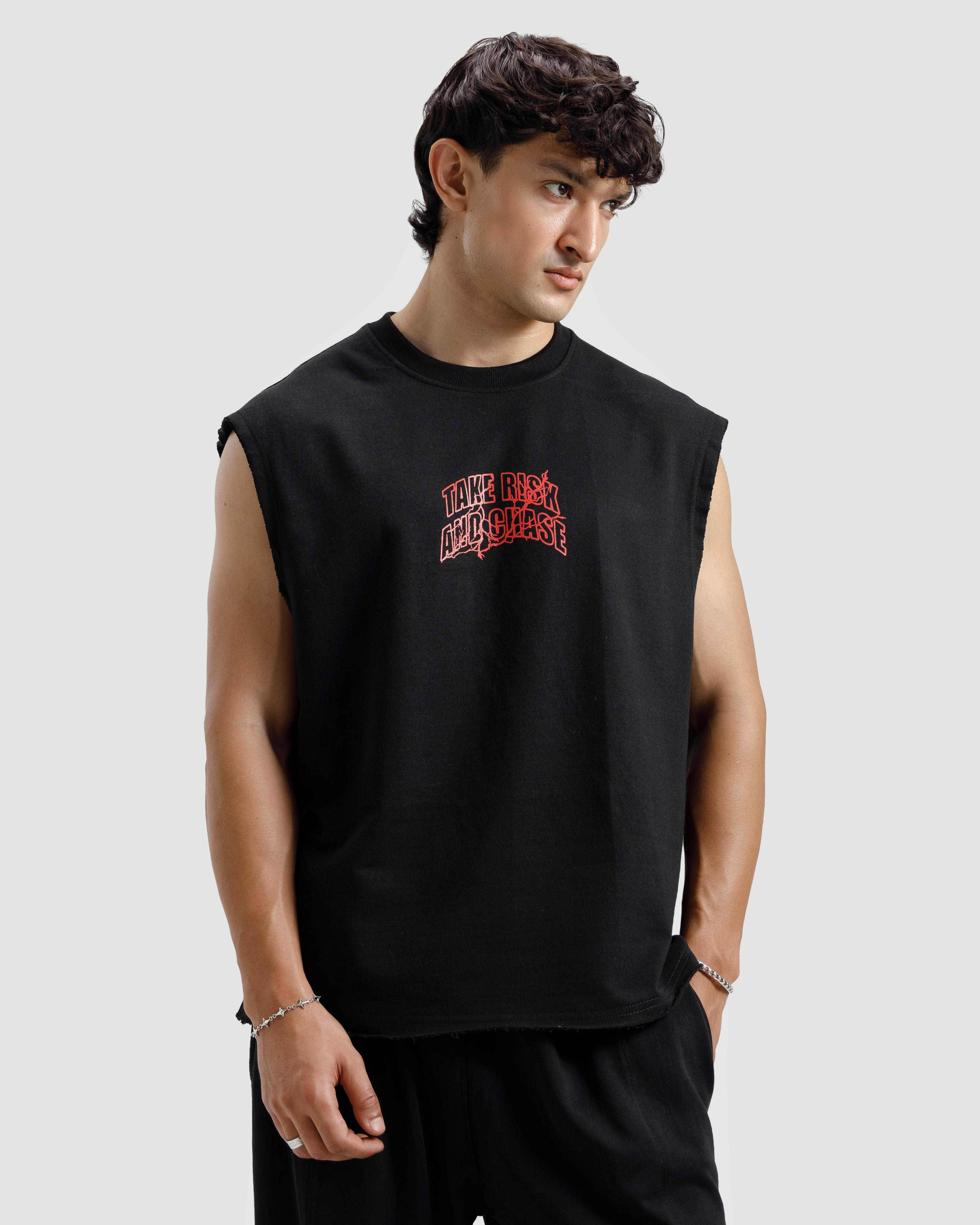 Sleeveless Take Risk And Chase Tshirt